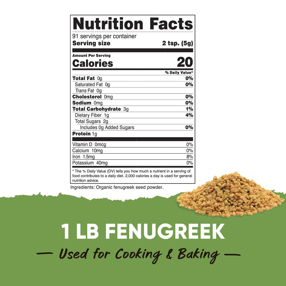 Nutricost fenugreek powder close-up texture highlighting fine grind and easy mixing