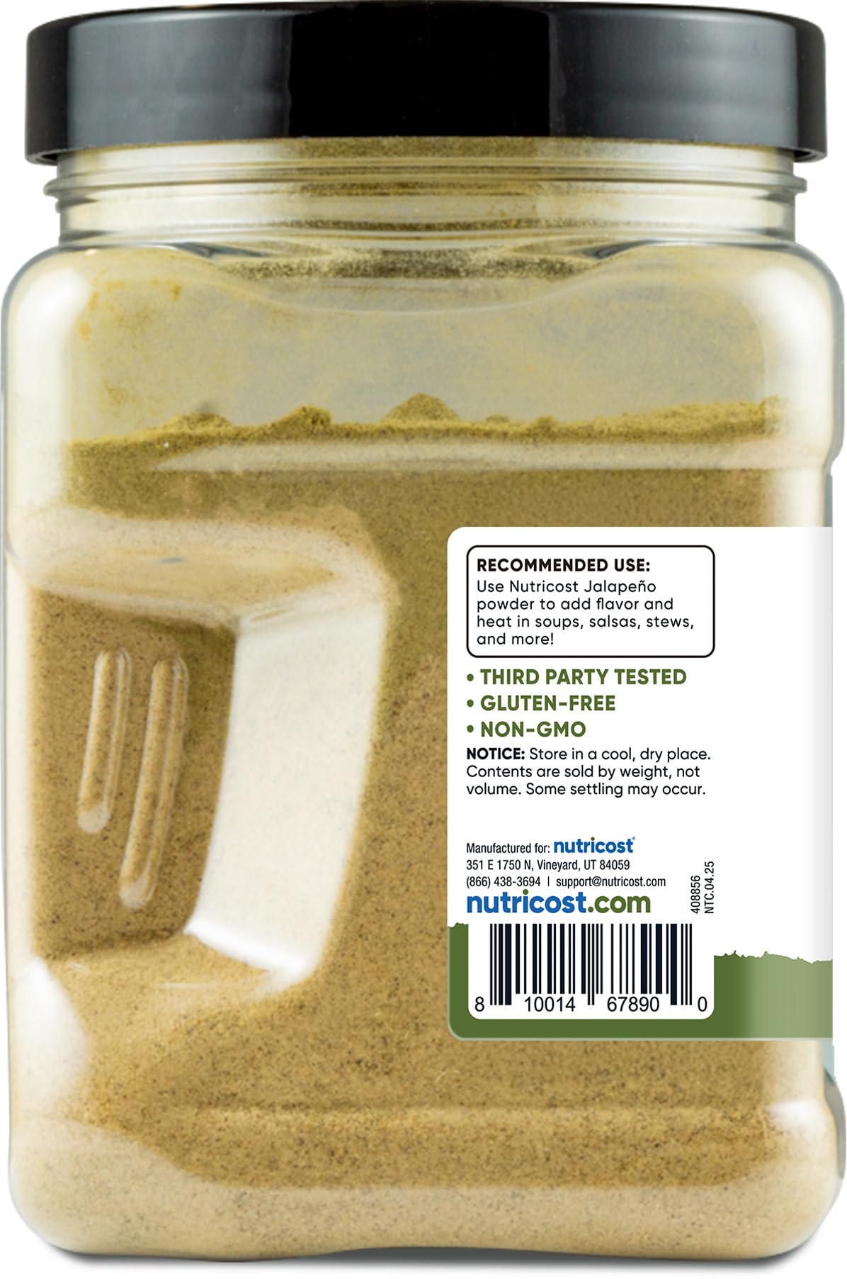 Nutricost jalapeño powder stirred into sauce showing flavor boost benefit