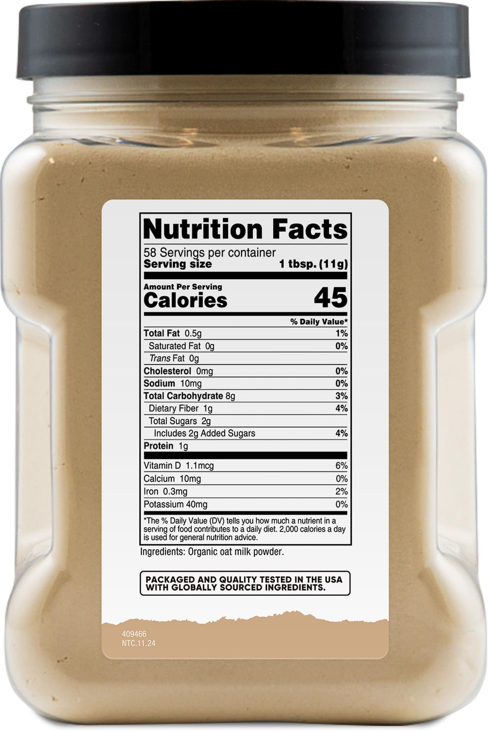 Nutricost label close-up showing gluten-free and facility certifications for quality