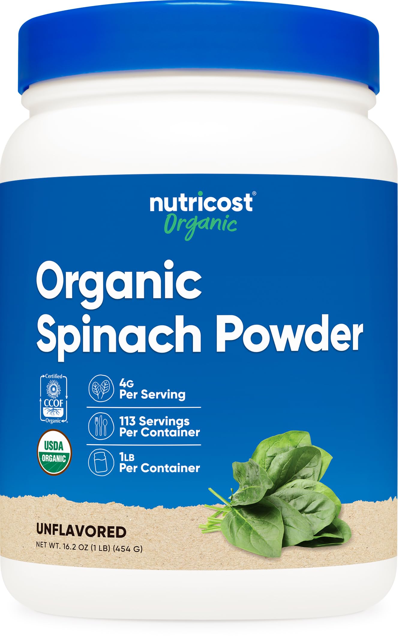 Nutricost front packaging showing jar and certification badges for easy recognition