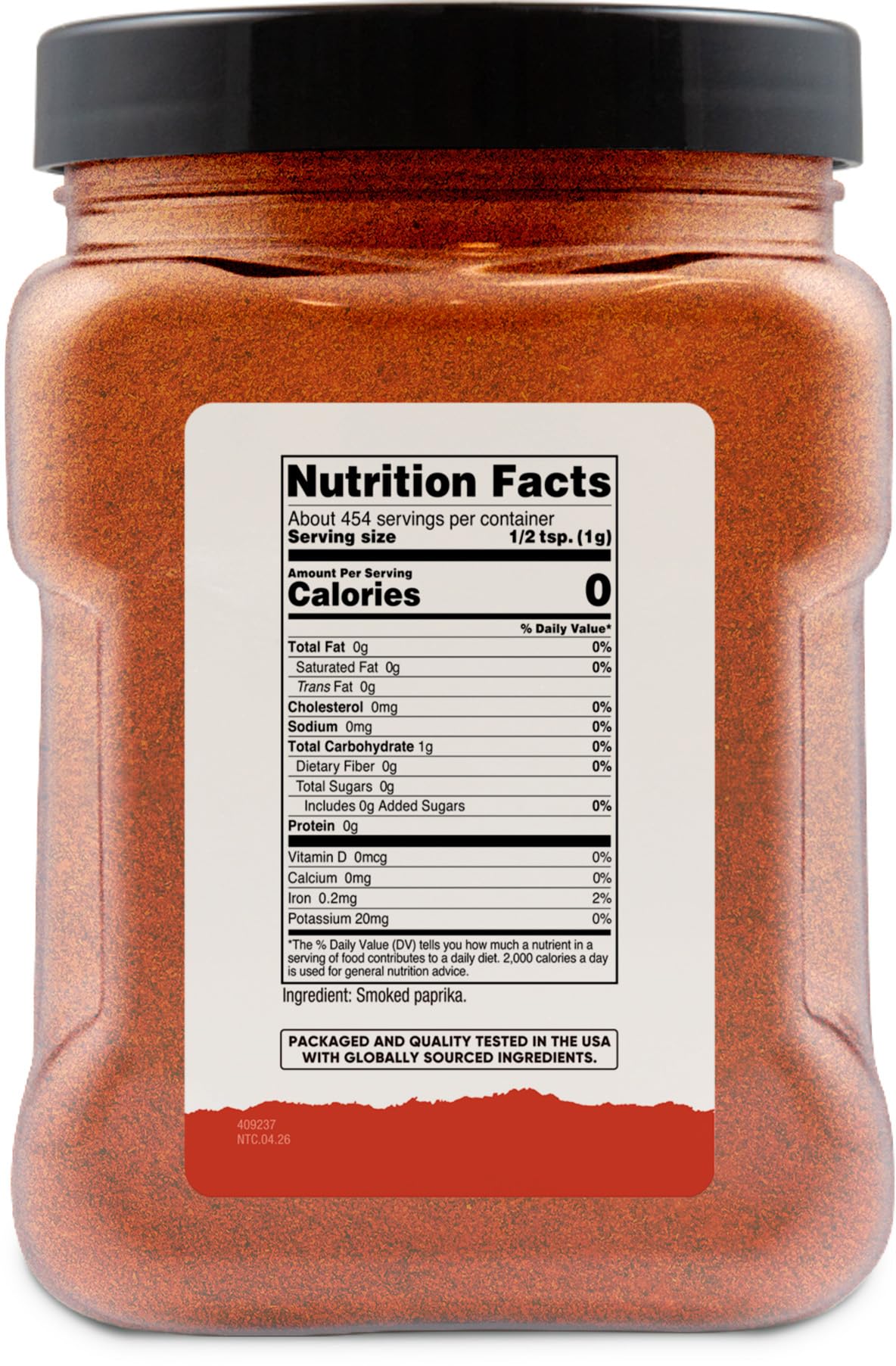 Nutricost smoked paprika label and certifications showing NSF and GMP compliance for safety benefit