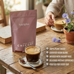 nutriplus preparing hot cup in kitchen for quick morning beverage