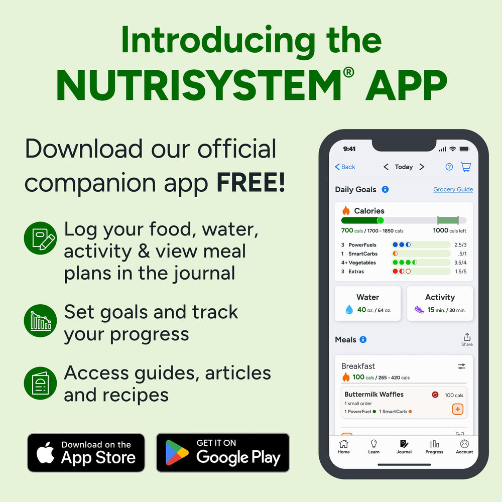 Nutrisystem product held in hand showing size for portion control