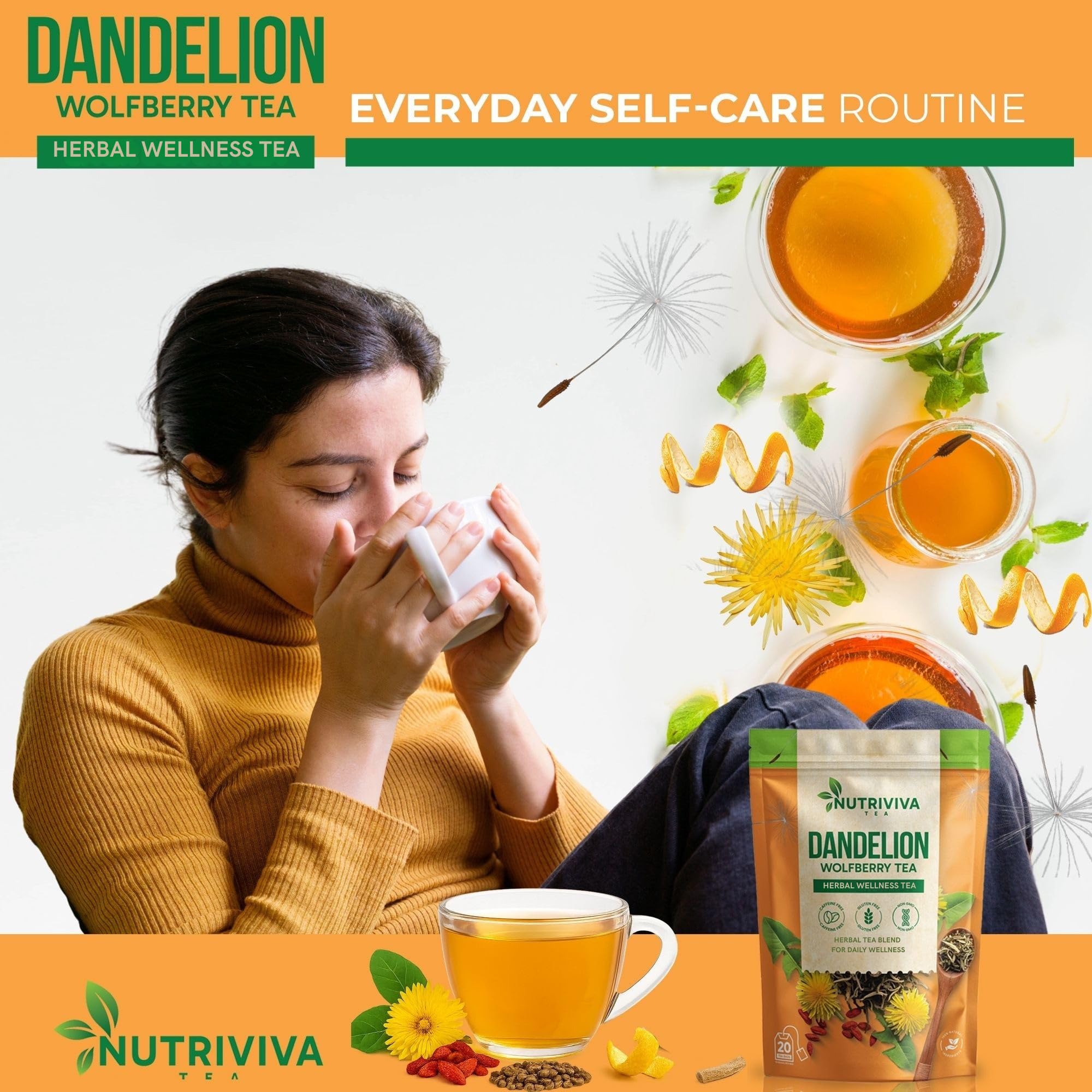 NUTRIVIVA served at breakfast table illustrating anytime enjoyment