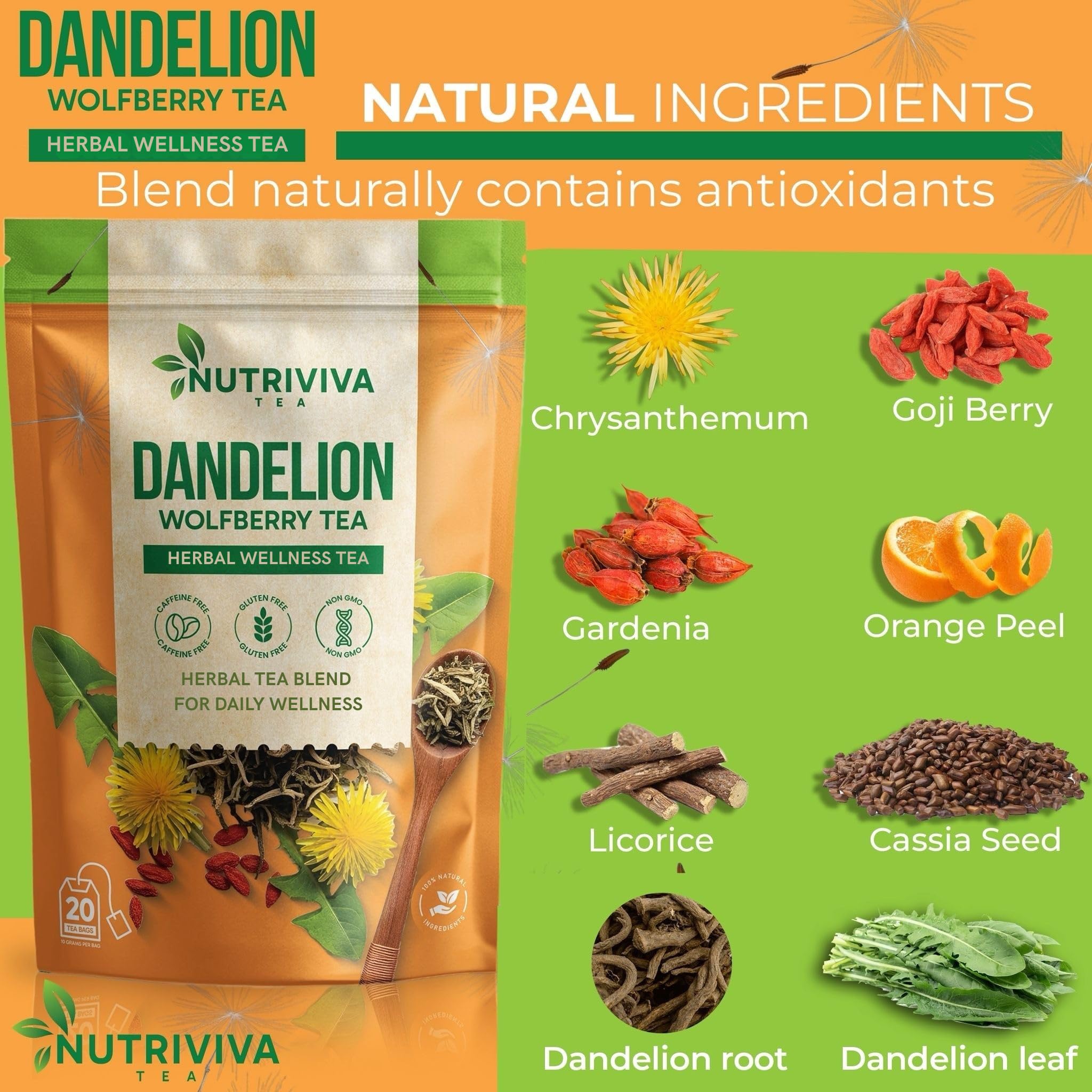 NUTRIVIVA pyramid bag close-up revealing full herb expansion benefit