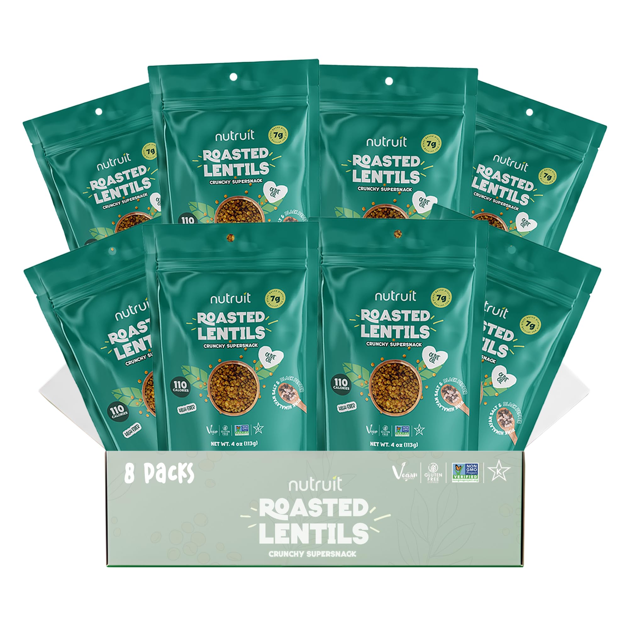 nutruit close-up of roasted lentil texture highlighting crispness and wholesome ingredients