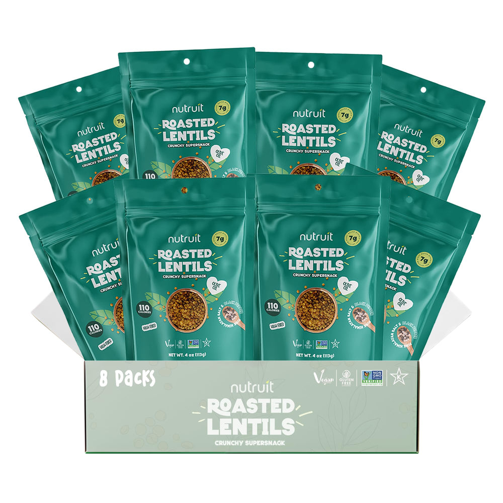 nutruit close-up of roasted lentil texture highlighting crispness and wholesome ingredients
