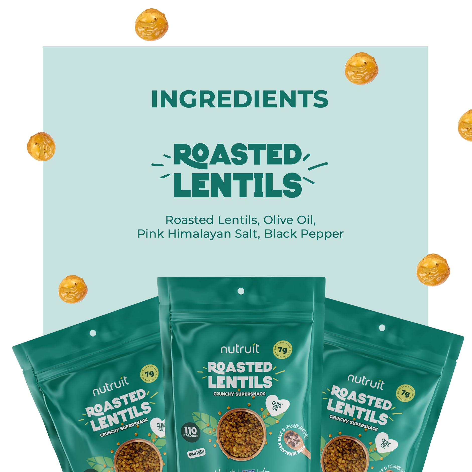 nutruit label detail with Himalayan Salt & Black Pepper flavor emphasizing natural seasoning