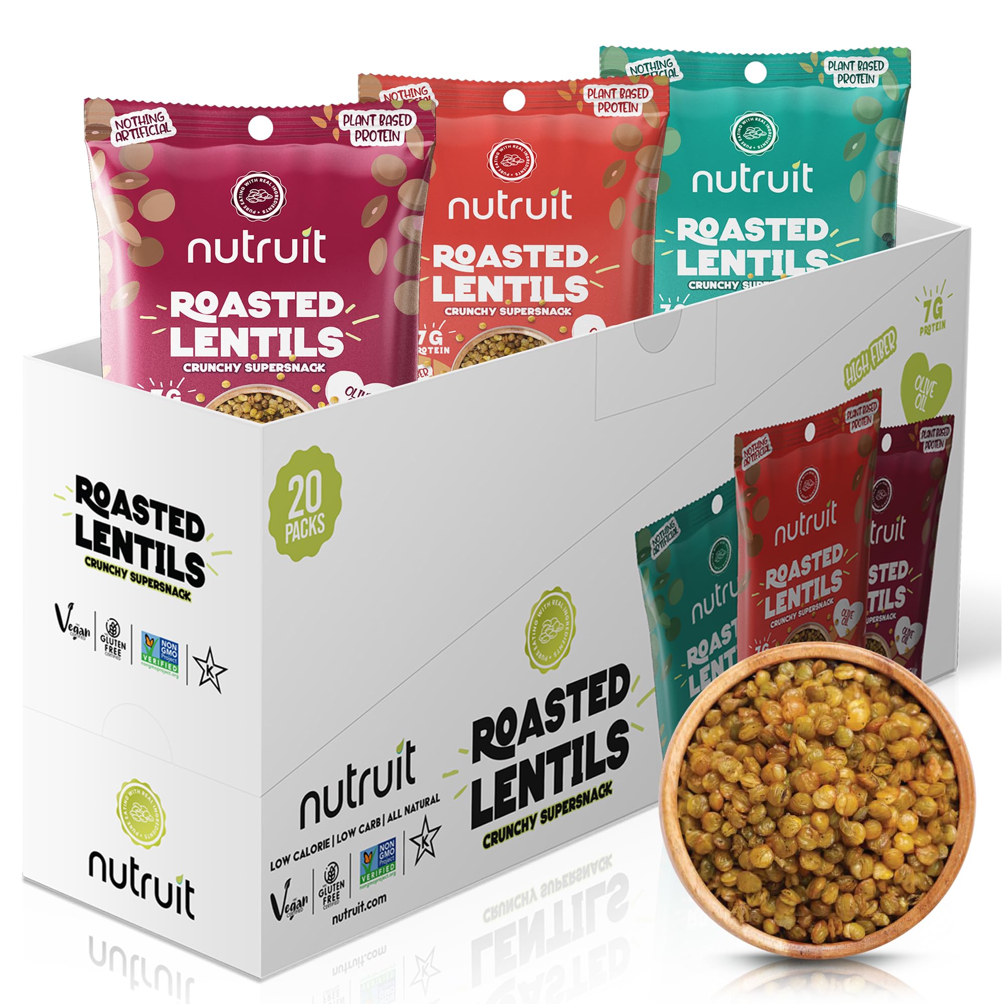 nutruit front packaging 20-pack showing variety and convenience