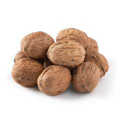 NUTS - U.S. front packaging showing fresh California walnuts and 2 lb bag