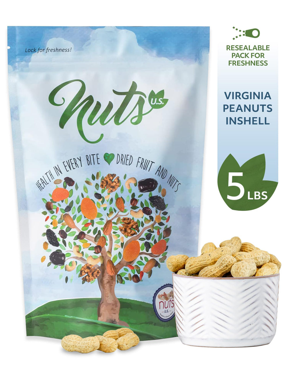 NUTS U.S. closeup of peanut shell texture highlights freshness and natural quality