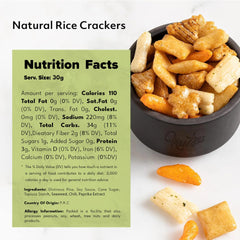 NUTS U.S. rice crackers in bowl ready to serve for easy entertaining