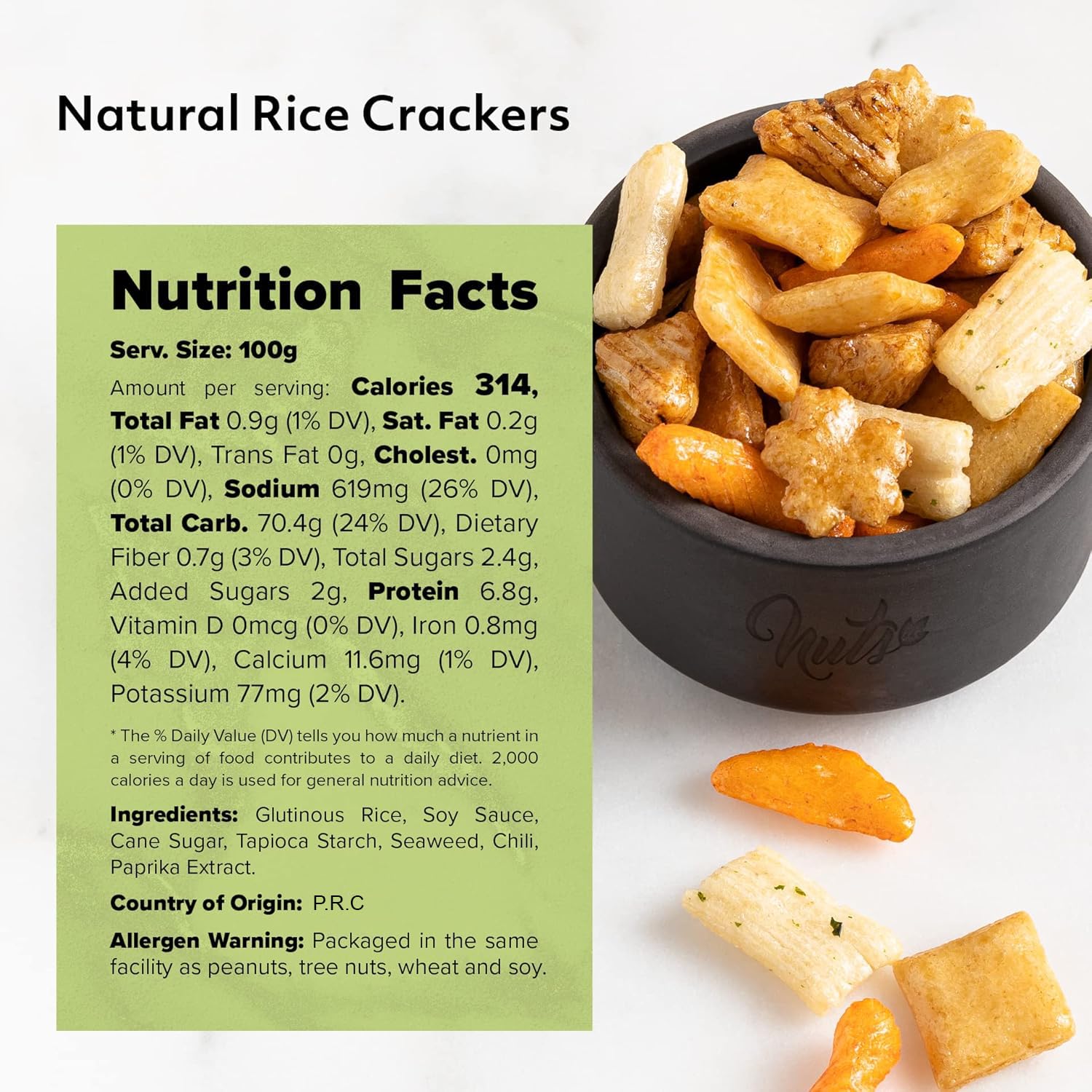 NUTS - U.S. crackers used as salad topping adding crunchy contrast benefit