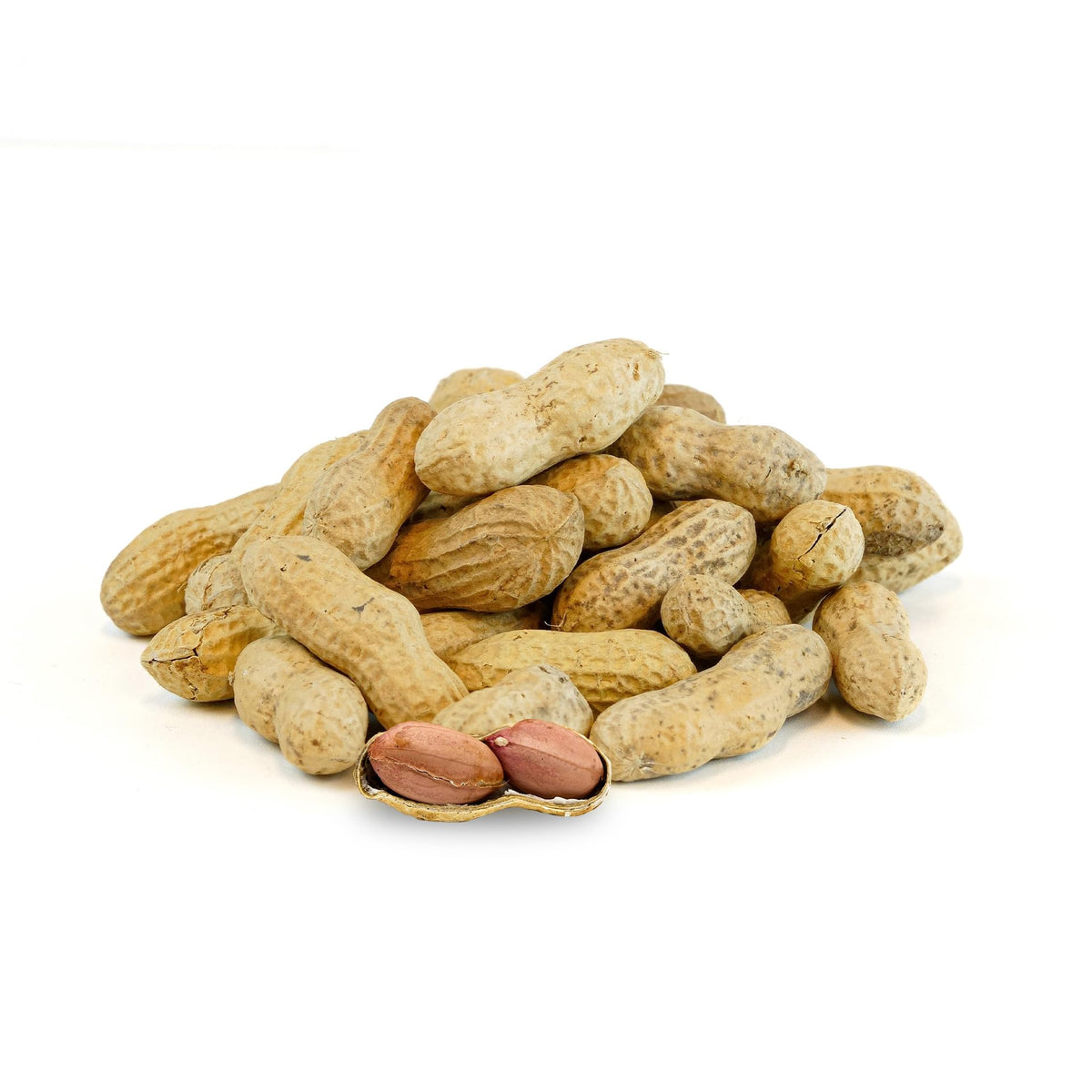 NUTS U.S. front packaging of 5 lb peanuts in shell shows brand and quantity benefit