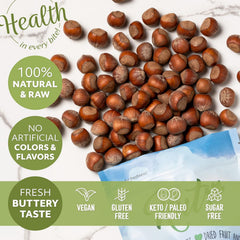 NUTS U.S. bowl of in-shell hazelnuts displayed as a wholesome snack option