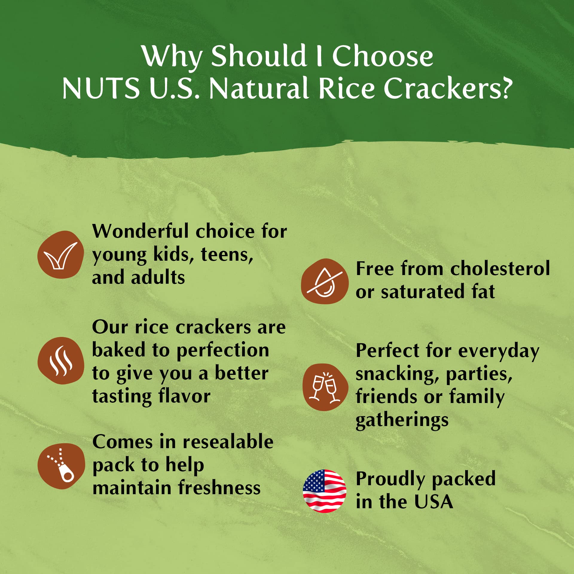 NUTS U.S. product label showing ingredients and no-artificial-colors benefit