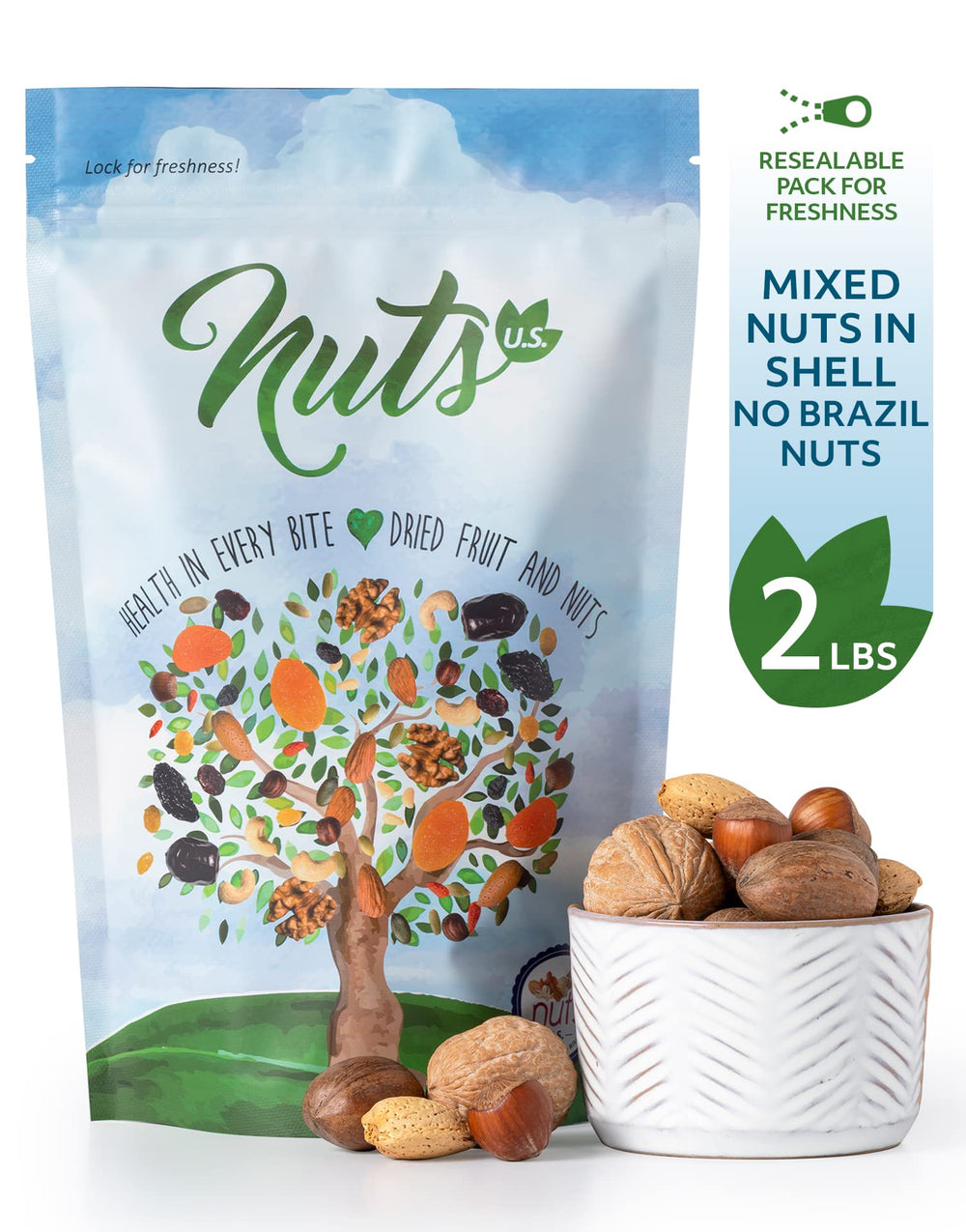 NUTS U.S. close-up of shells revealing fresh crunchy kernels for flavor