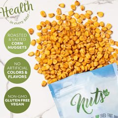 NUTS U.S. open bag with resealable zipper preserving freshness and extended crunch