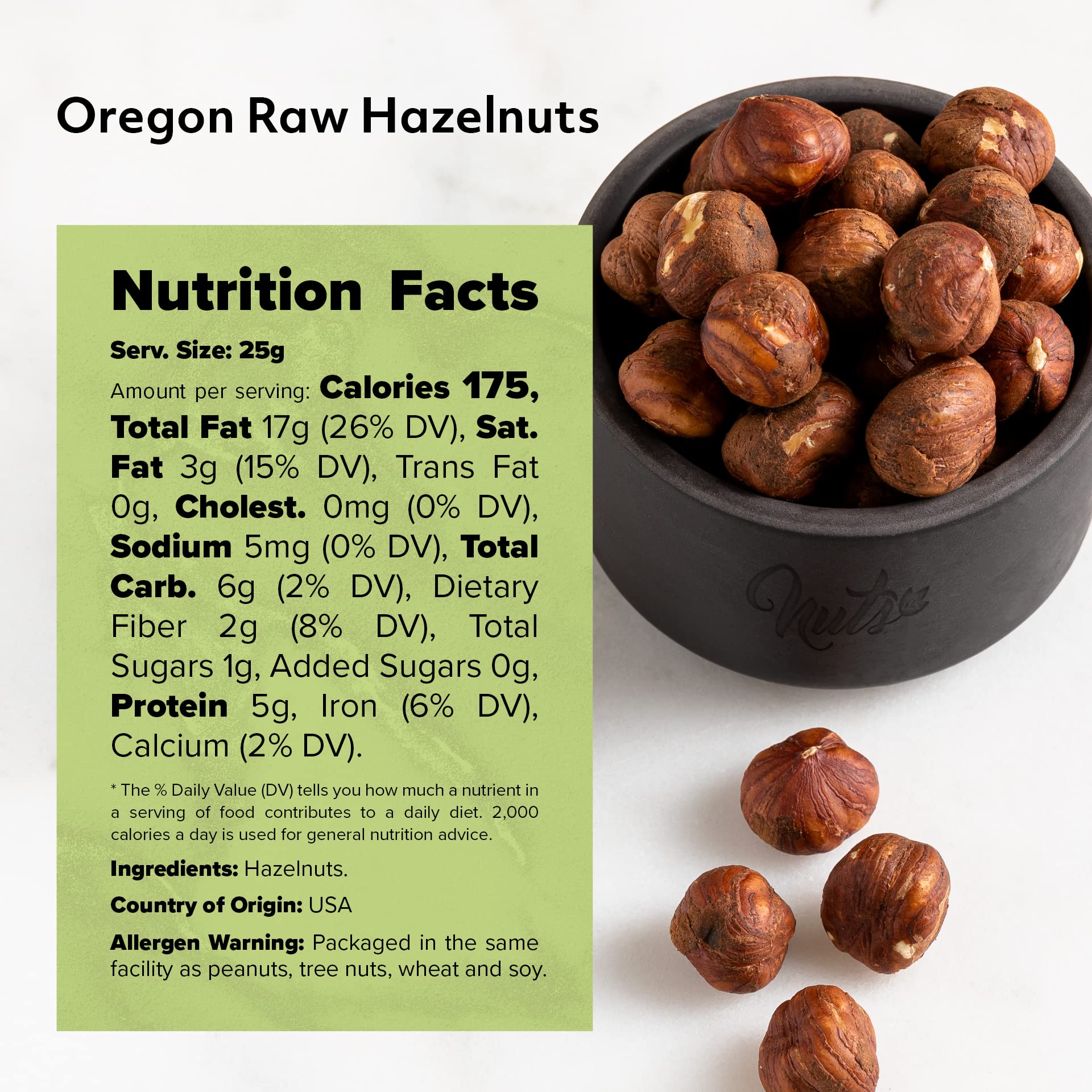 NUTS - U.S. chopped hazelnuts on board ready for baking and adding crunch
