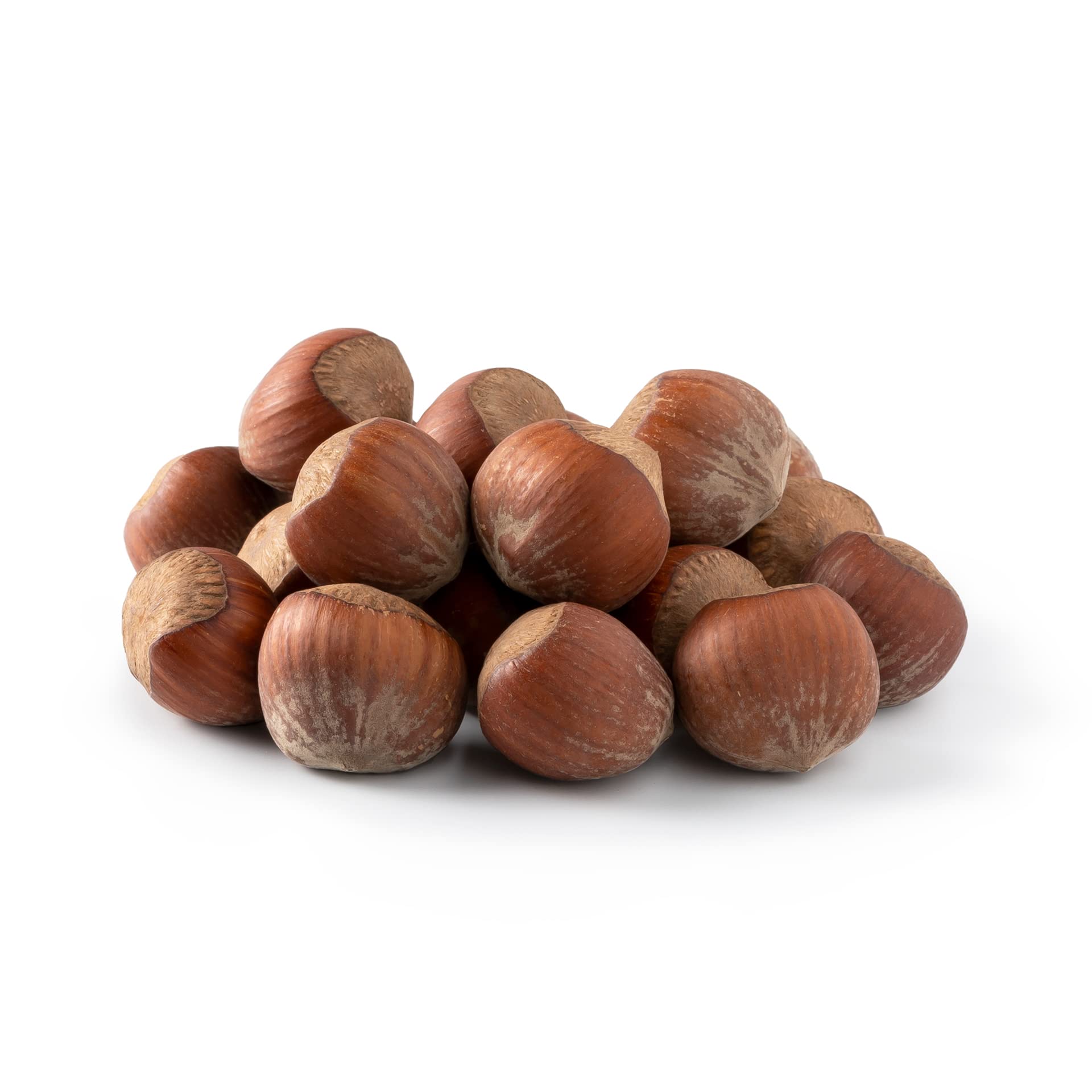 NUTS - U.S. front packaging of Oregon hazelnuts showing natural unshelled product and freshness