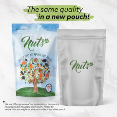 NUTS U.S. resealable zipper open showing easy seal and freshness preservation