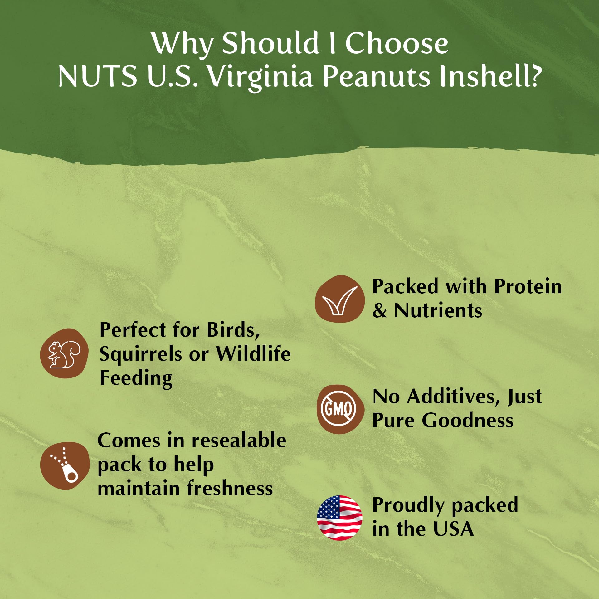 NUTS U.S. roasted peanuts in a bowl showing ready-to-eat flavor benefit