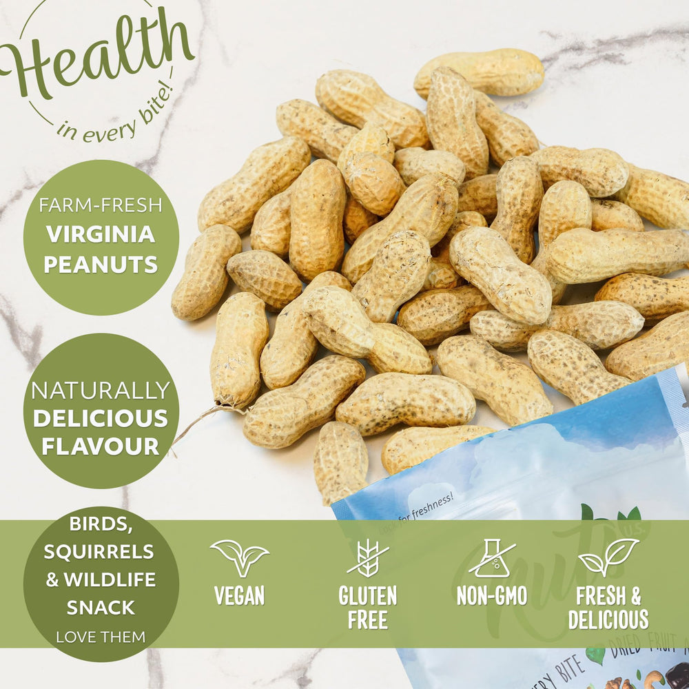 NUTS U.S. five pound bag beside ruler for scale shows generous quantity benefit