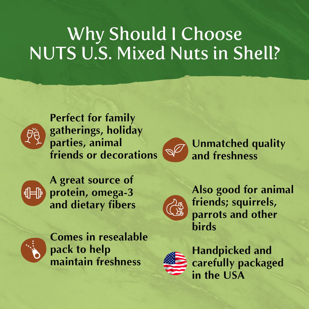 NUTS U.S. serving bowl on table conveying snack appeal and sharing