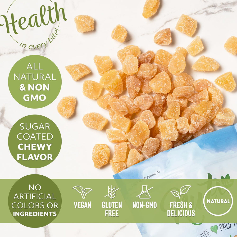 NUTS U.S. ginger chunks on cheese board offering bold flavor pairing