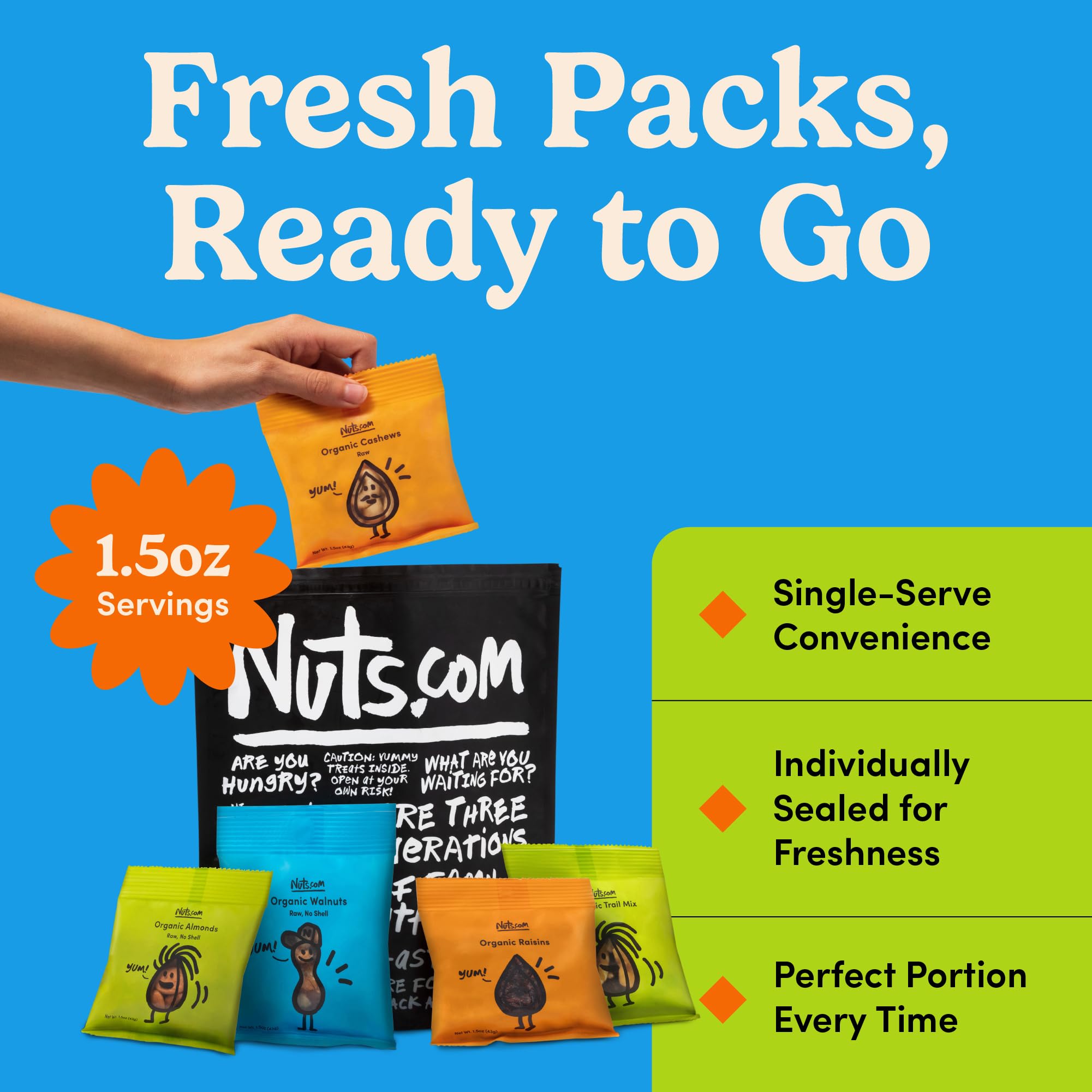 Nuts.com almonds and walnuts texture shot illustrating crunch and clean ingredients
