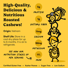 Nuts.com cashews in a serving bowl ideal for parties and crowd-pleasing snacking