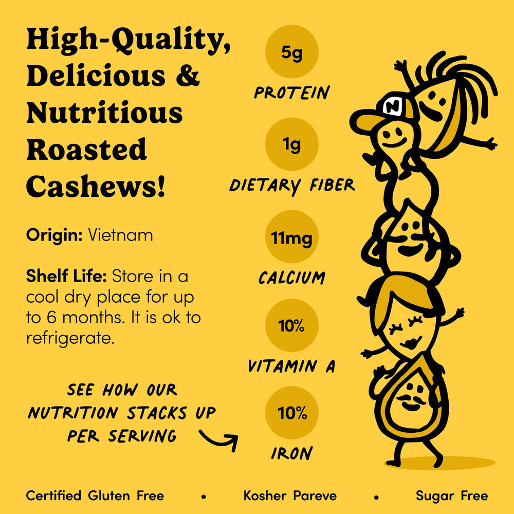 Nuts.com cashew pouch tucked in a lunchbox offering easy meal packing