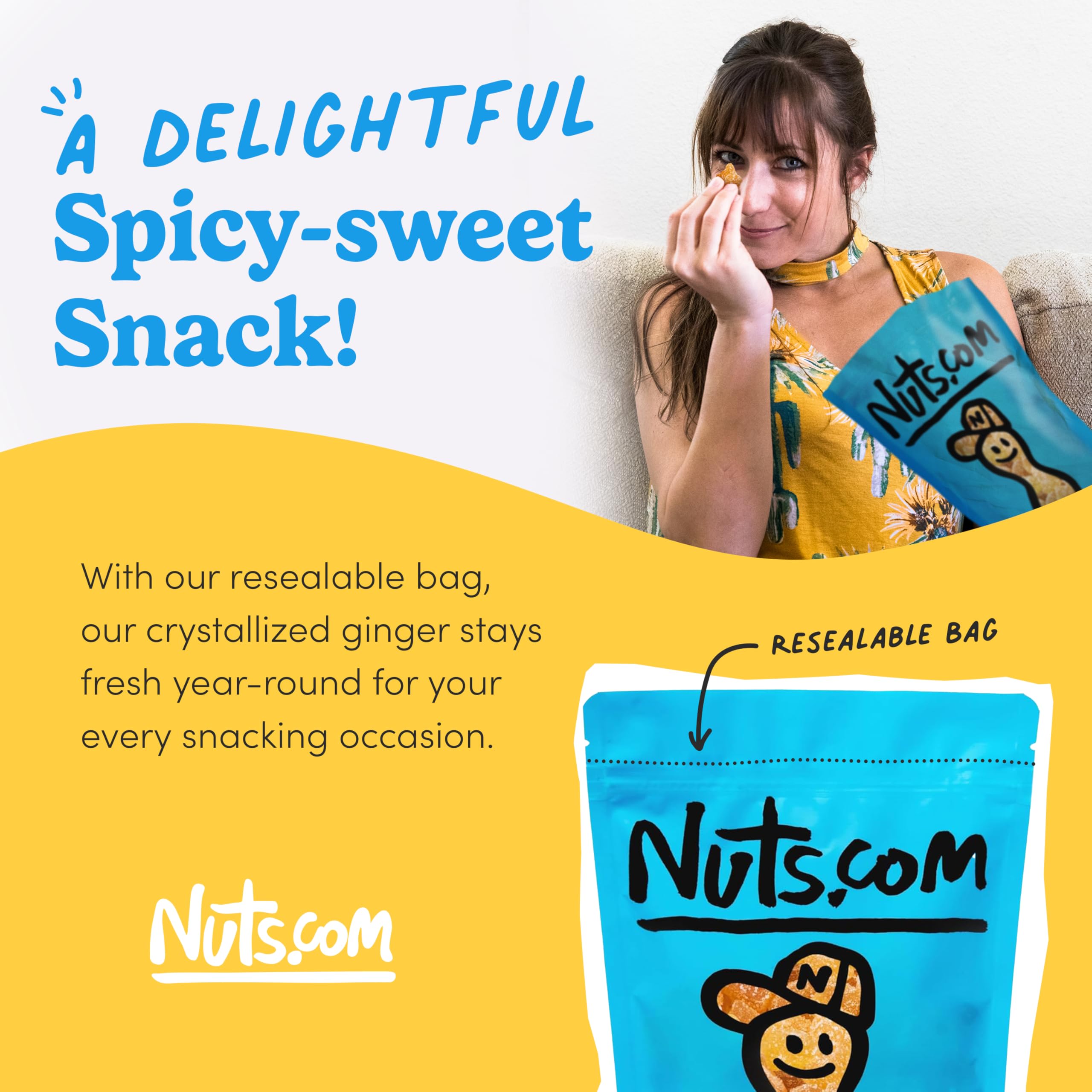 Nuts.com chopped ginger added to cookie dough for baking flavor boost