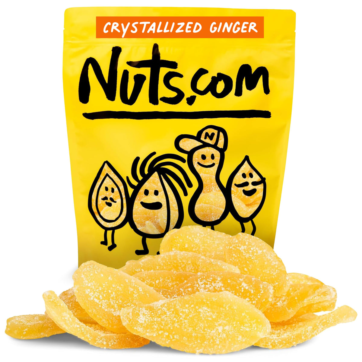 Nuts.com front packaging showing 2 lb resealable bag and product name for pantry storage benefit