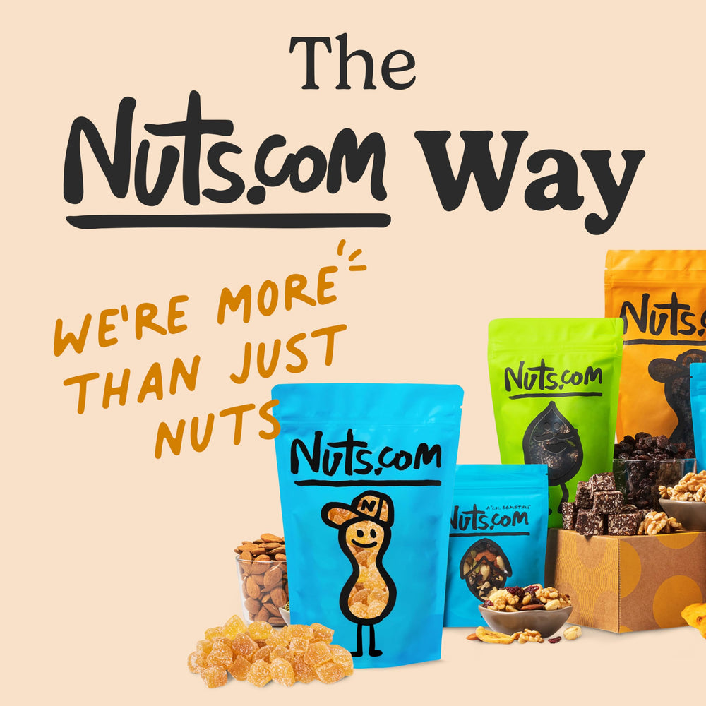 Nuts.com one-cup measure of crystallized ginger showing serving size