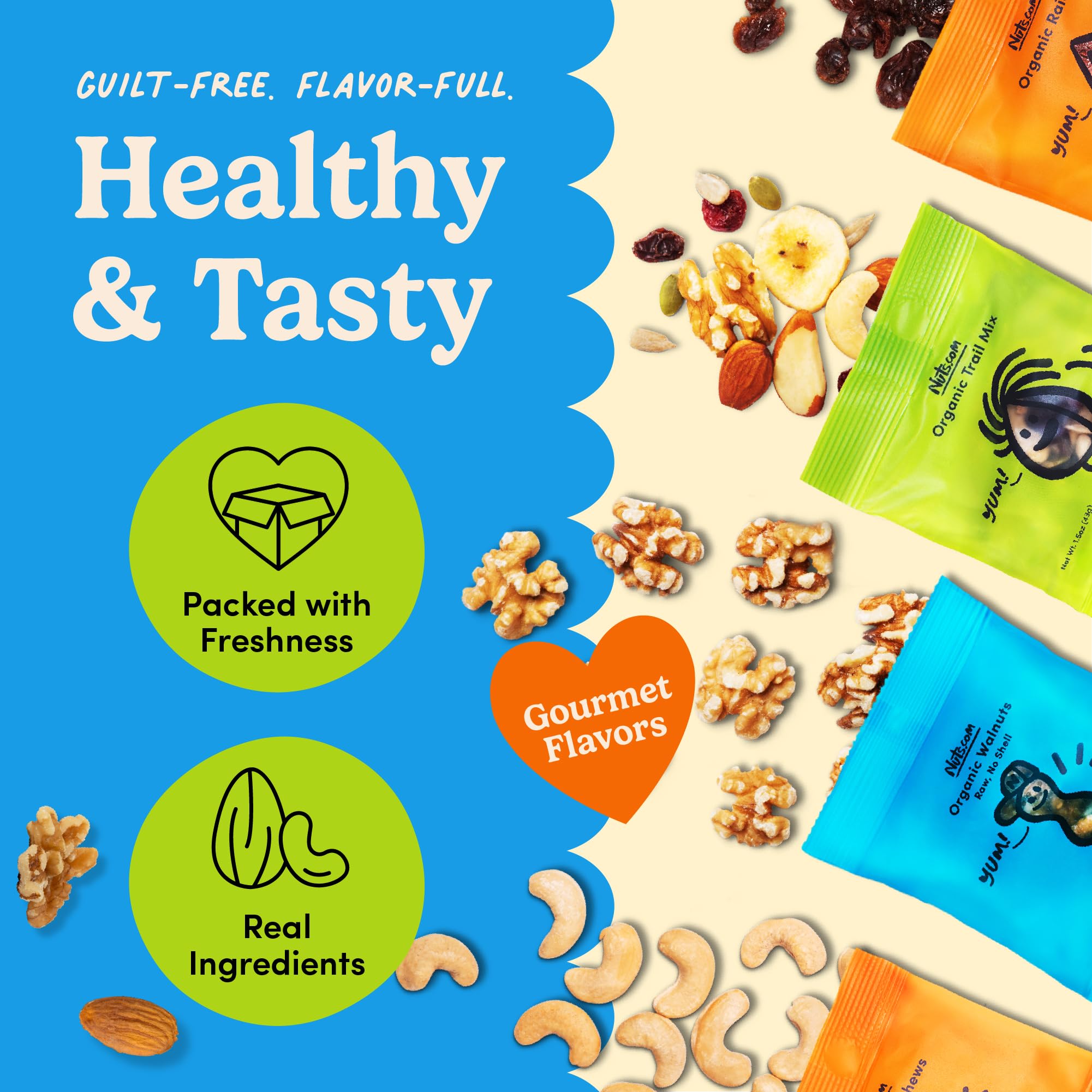 Nuts.com dried raisins cluster emphasizing natural sweetness without added sugar