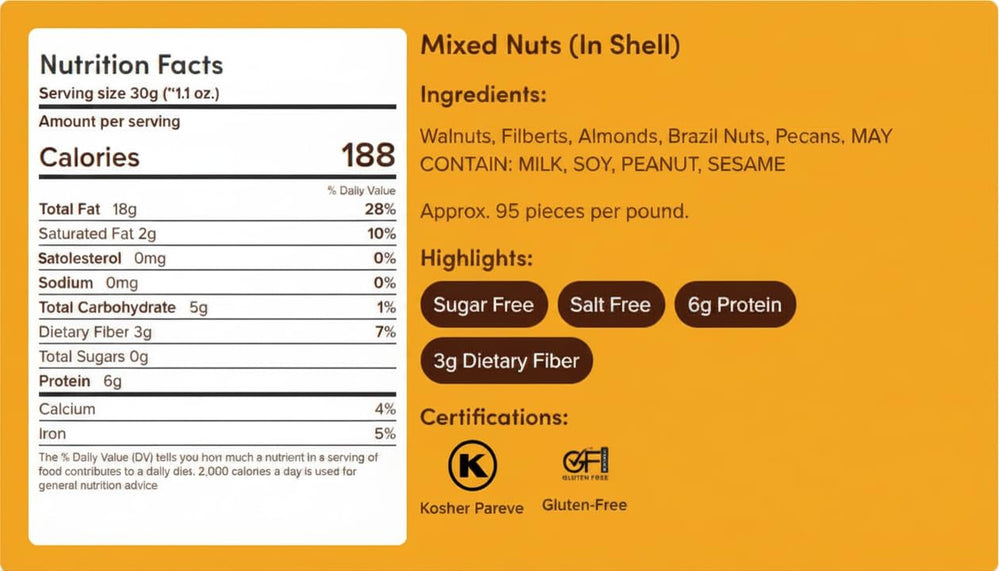 label and resealable zip on Nuts.com bag showing product details and convenient reseal, keeps nuts fresh