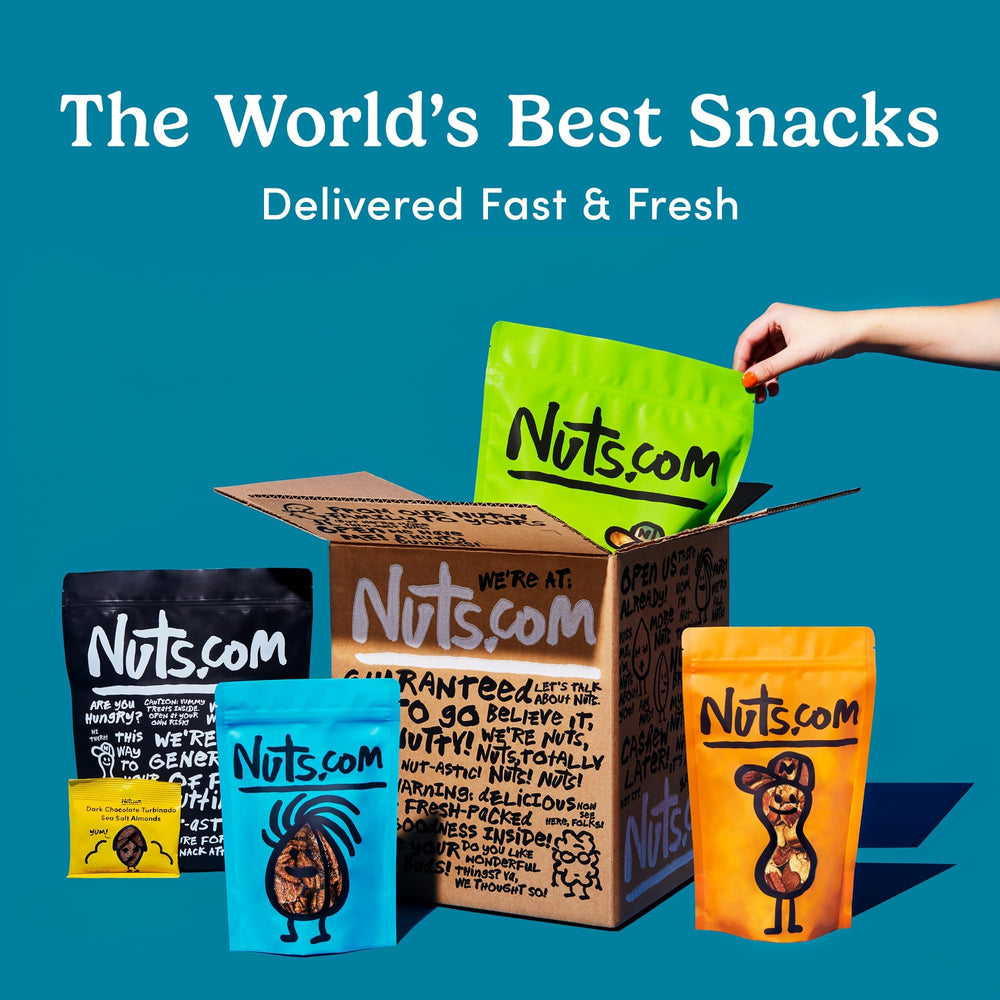 outdoor picnic scene with Nuts.com mixed nuts in shell being shared during a hike, energy-dense snack