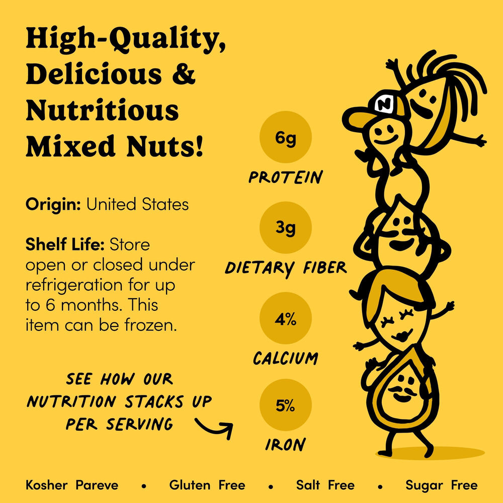 wood bowl filled with Nuts.com mixed nuts in shell staged on table, ideal for parties and sharing