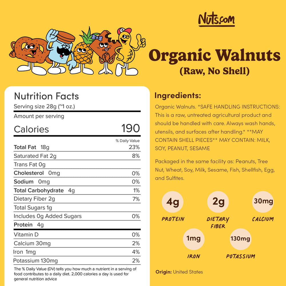 Nuts.com walnuts packed in outdoor snack pouch for hiking energy
