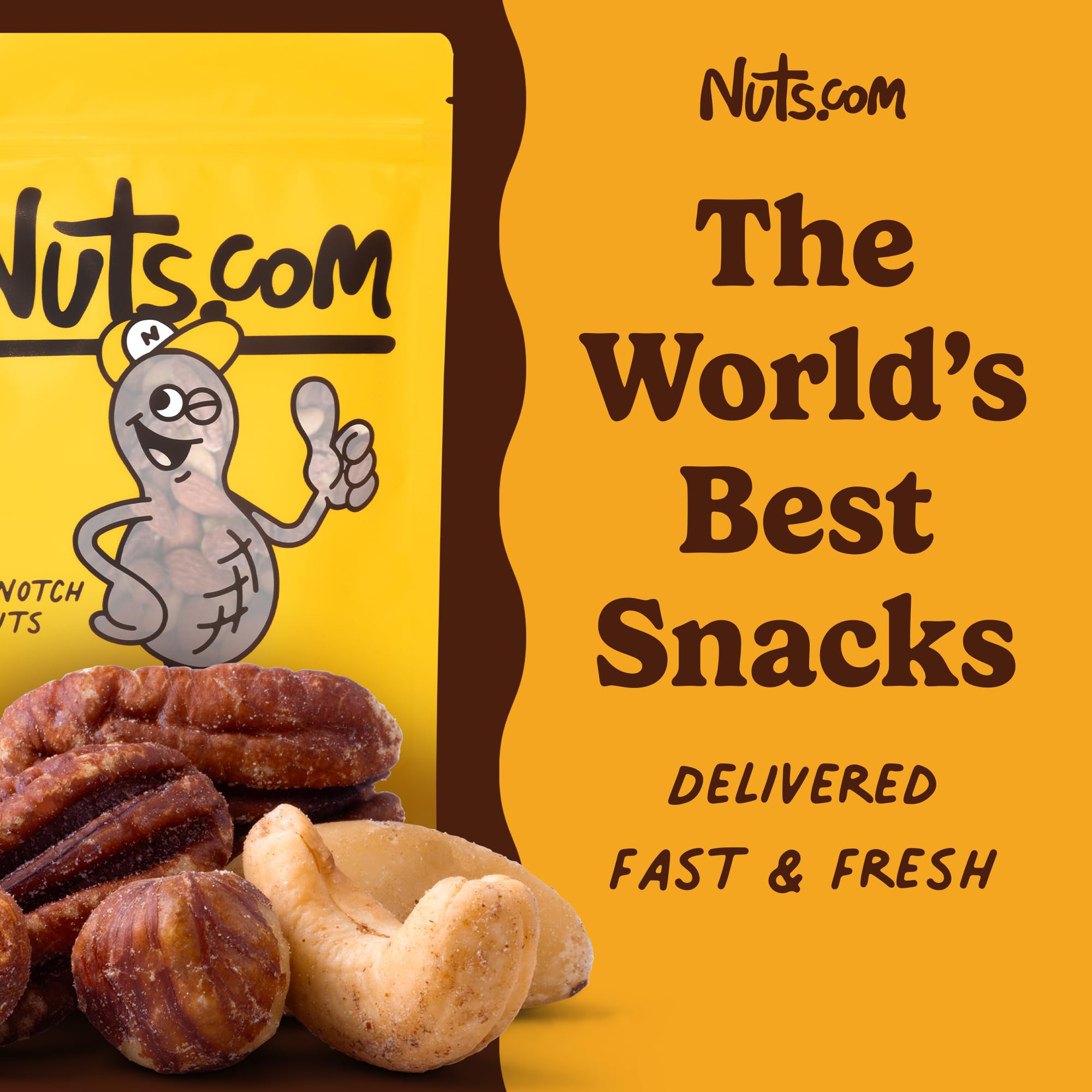 Nuts.com salad topped with mixed nuts showing added texture and nutrition