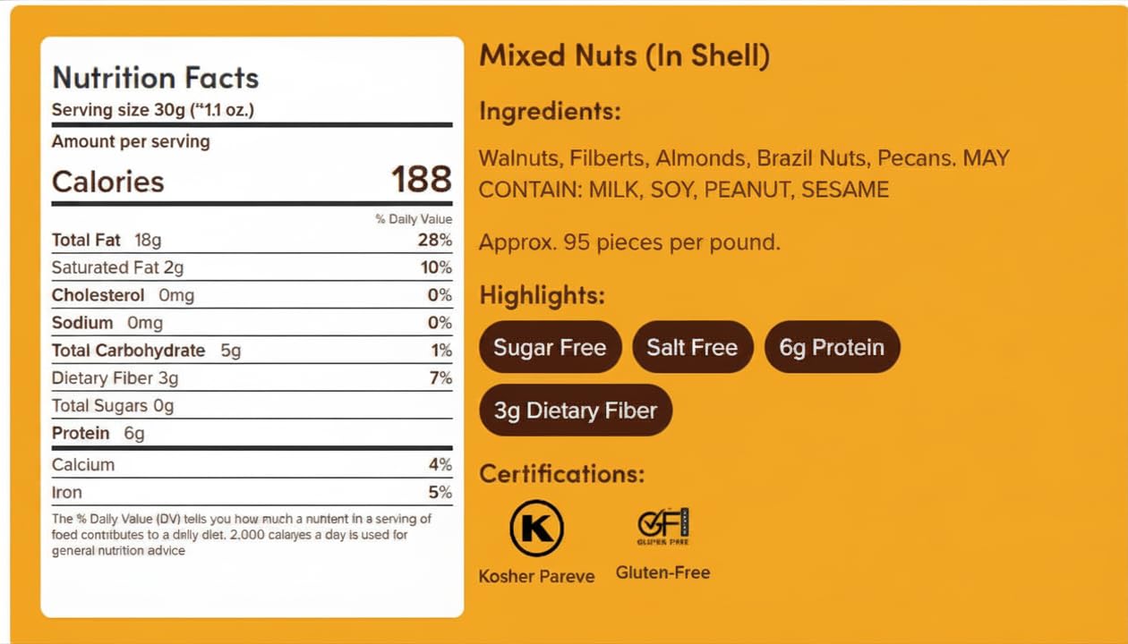 Nuts.com hand holding mixed nuts to show scale and portion control
