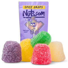 Nuts.com spice drops front of bag showing colorful assortment and quantity
