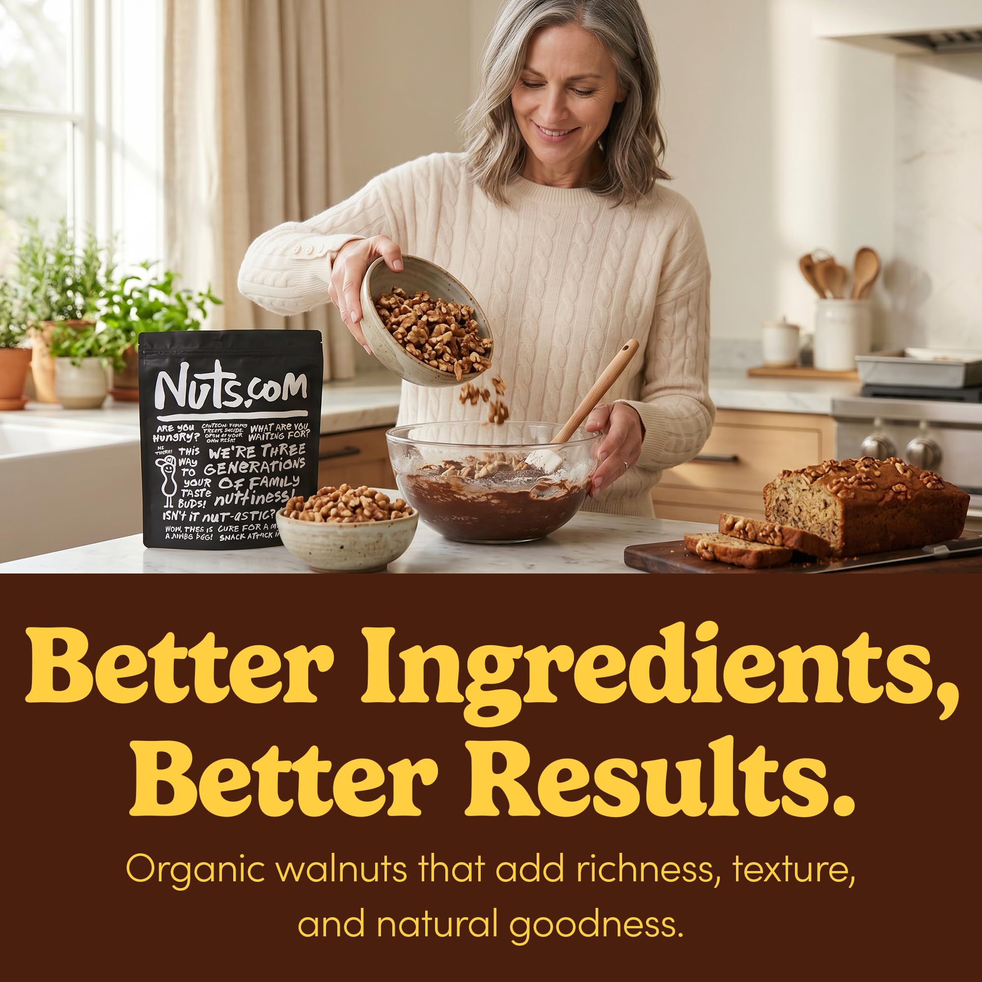 Nuts.com detailed walnut surface emphasizing quality and natural texture
