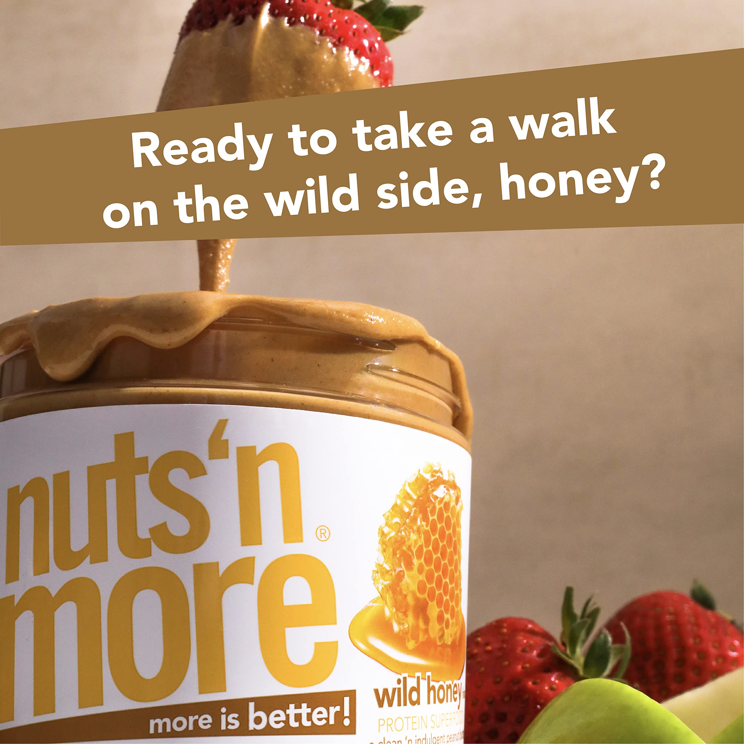 Nuts 'N More close-up texture with flax visible for omega-3 boost