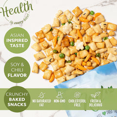 NUTS U.S. resealable bag opened with crackers visible demonstrating portability and freshness