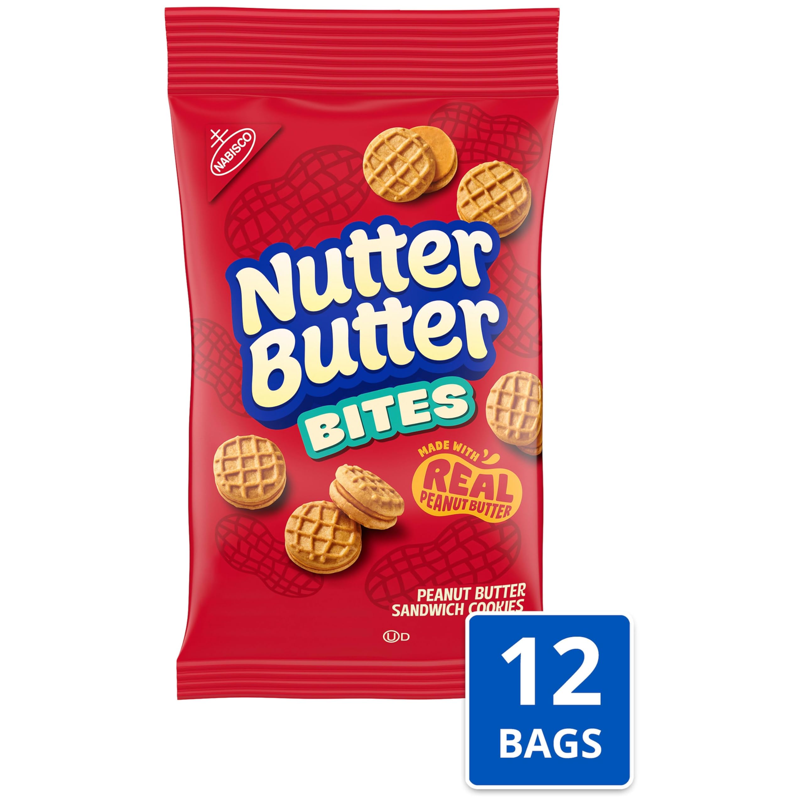 Nutter Butter cross section revealing creamy peanut butter filling benefit