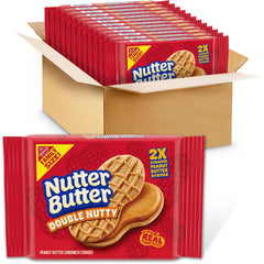 Nutter Butter front packaging showing twelve family-size packs and brand appeal