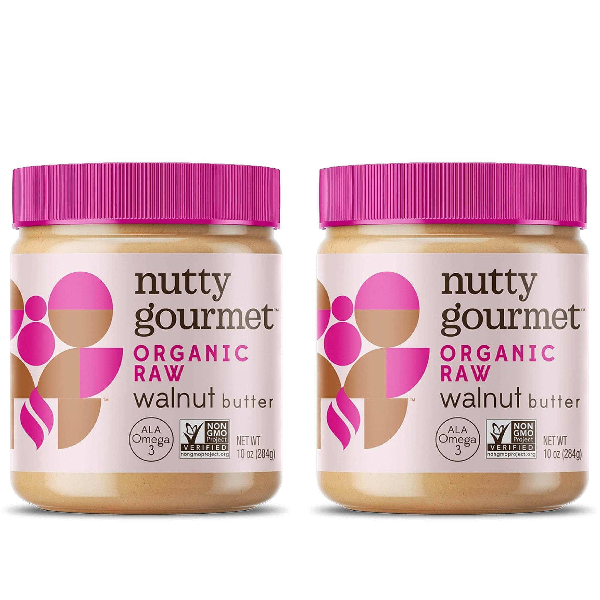 Nutty Gourmet front jar view showing clean organic packaging and natural appeal