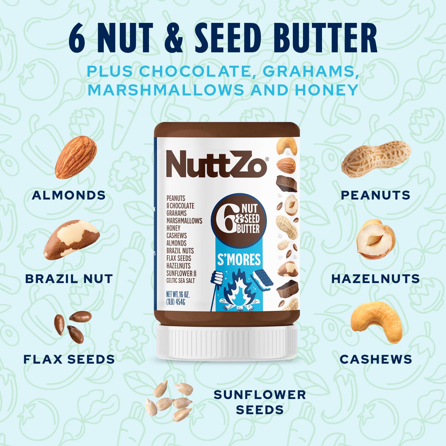 slice of toast topped with NuttZo S'mores butter, elevated breakfast flavor